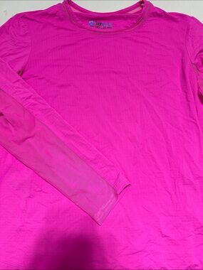 IBKUL Vivid Pink Long Sleeve Performance Shirt